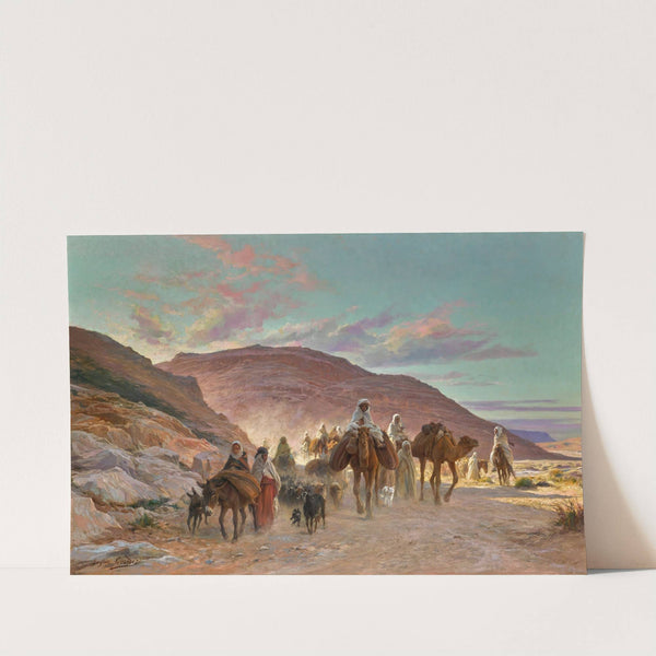 A Desert Caravan by Eugène Girardet