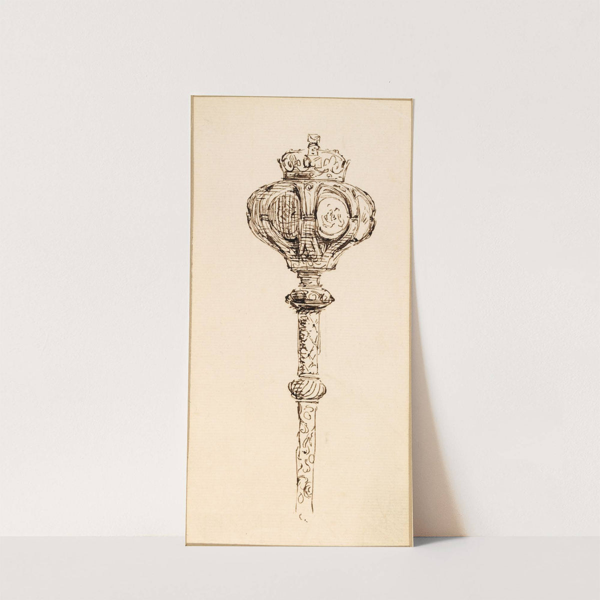 A Design for the Top of the Mace of the Royal College of Physicians of Ireland by Frederic William Burton