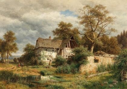 A Dilapidated Farmyard in the Laabach Valley near Kaumberg
