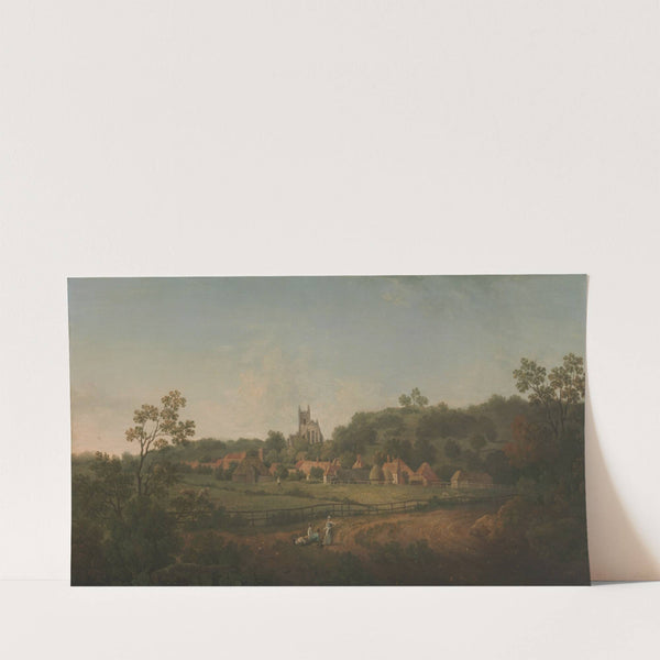 A Distant View of Hythe Village and Church, Kent by Arthur Nelson