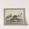 A Donkey Lying on the Grass, with an Italian Greyhound (on a Base) (late 18th century) by Giovanni Domenico Tiepolo