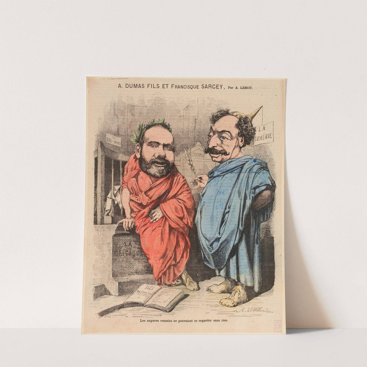 A. Dumas fils et Francisque Sarcey (1869) by Valentin Achille Lemot