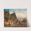 A Dutch Market Scene (1874) by Elias Pieter van Bommel