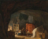 A Family In A Cave Interior