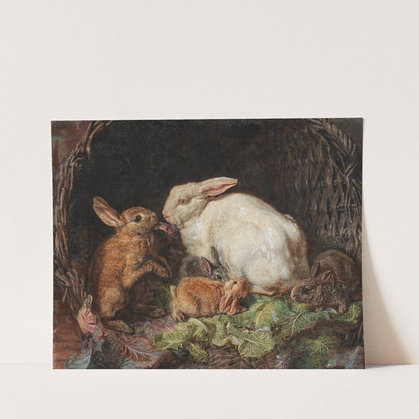 A Family of Hares by Friedrich Heimerdinger