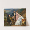 A Family Portrait in front of the Weilburg in Baden (1839) by Leopold Fertbauer