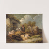 A Farm Boy With a Donkey, Pigs And a Sheep Dog by George Morland