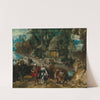 A farmyard with Jacob and Rachel by Marten van Valkenborch
