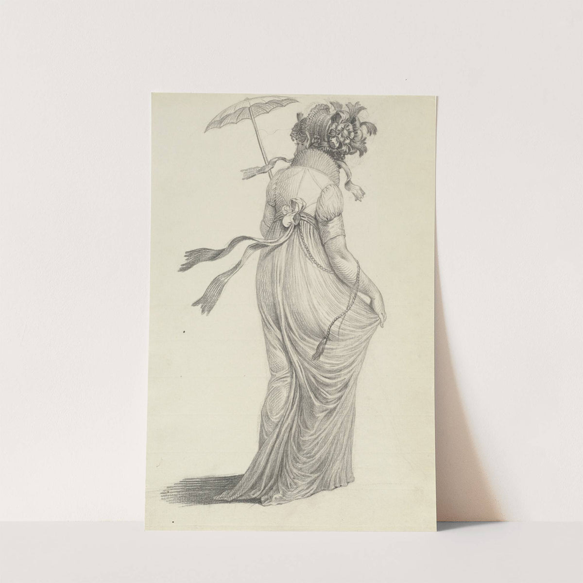 A Fashionable Young Woman Seen from Behind by Carl Wilhelm Kolbe the elder