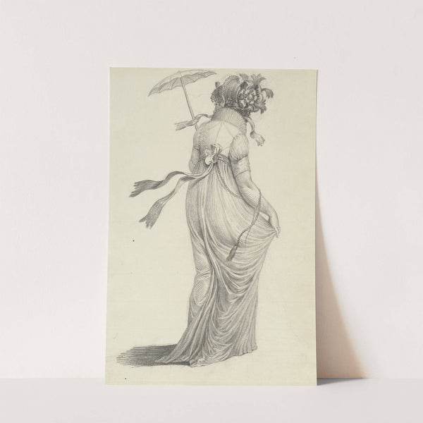 A Fashionable Young Woman Seen from Behind by Carl Wilhelm Kolbe the elder