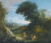 A Faun And A Nymph Reclining In A Landscape