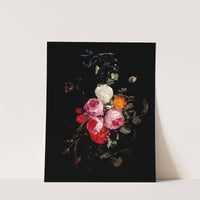 A Festoon of Roses hanging from a Blue Ribbon, with Butterflies and Insects by Carstian Luyckx