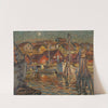 A Fishing Harbour. Study from North Norway by Anna Boberg