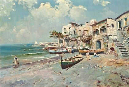 A fishing village on the Amalfi coast — size preview
