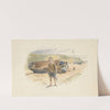 A Fishing Village (tail piece) by Alfred W. Cooper
