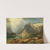 A Fjord Landscape by August Wilhelm Leu