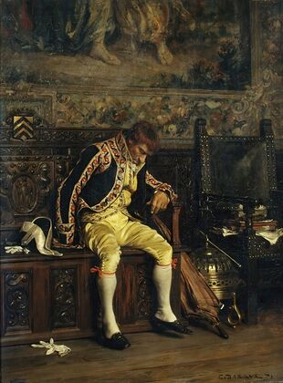 A Footman Sleeping