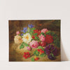 A Forest Floor with Roses and a Butterfly by Josef Lauer