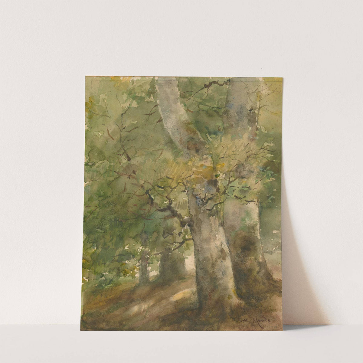 A Forest Scene by Charles Mente