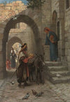 A fruit seller in a North African street