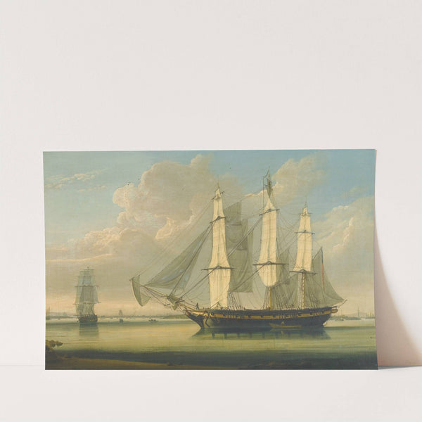 A Fully Rigged Ship In The Thames off Woolwich by Robert Salmon