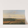 A Funen Landscape at Harvest Time with Wedellsborghoved in the Background by Dankvart Dreyer