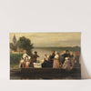 A Funeral Procession Crossing the River Lys at Afsnee by Joseph Pauwels