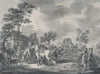 A Gathering of Horsemen and a Coach near a Watering Place