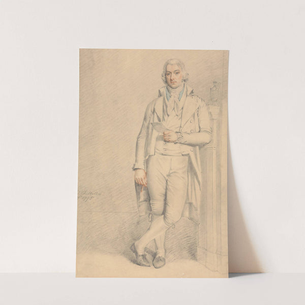 A Gentleman, full length, Holding a Paper and Pencil by Samuel de Wilde