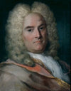 A Gentleman In A Gray Cape Over A Gold-Embroidered Coat