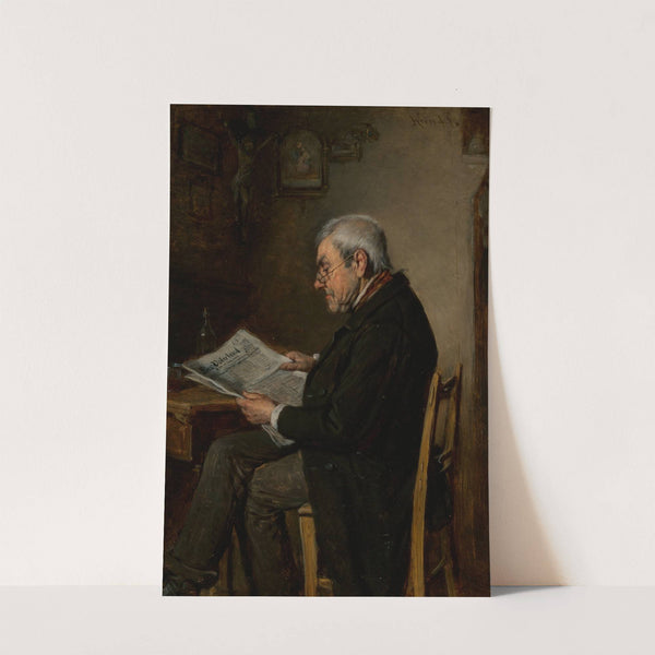 A gentleman reading a newspaper by Hermann Kern