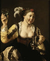 A Girl Holding a Glass