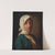A girl in a blue jacket and white headscarf by Pietro Rotari