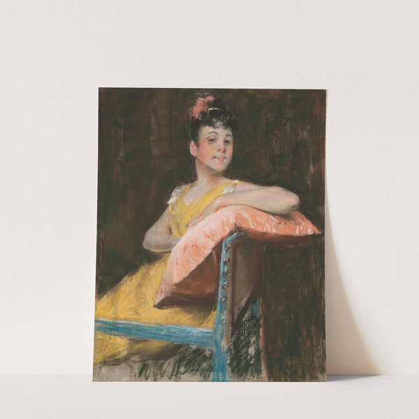 A Girl in Yellow (The Yellow Gown) by William Merritt Chase