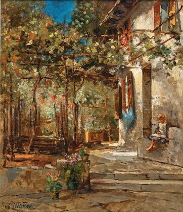 A Girl on Southern Veranda