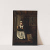 A Girl Sewing by Nicolaes Maes