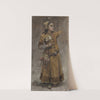 A Girl. Study for Valdemar Atterdag Holding Visby to Ransom by Carl Gustaf Hellqvist