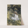 A Girl with Flowers on the Grass by Jacob Maris