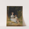 A Girl With Her Spaniel (1832) by Alexander Mosses