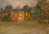 A Great House Lit at Night