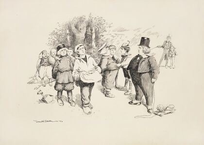 A group of children, each representing a different country, argue with each other (1896)