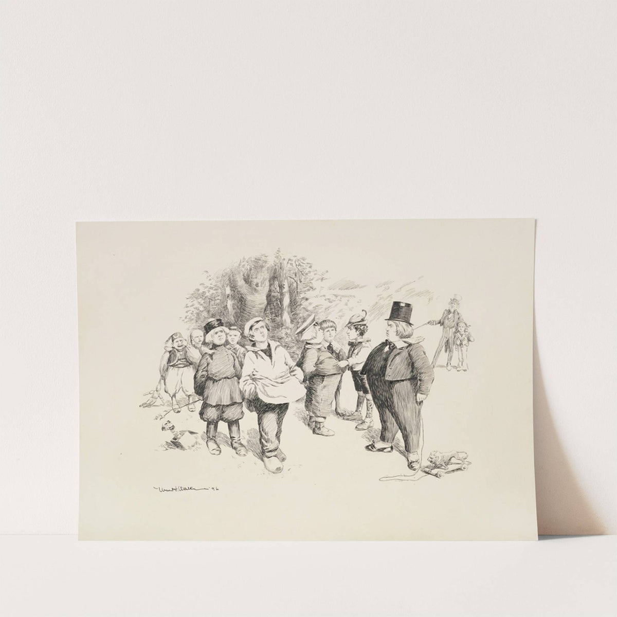 A group of children, each representing a different country, argue with each other (1896) by William Henry Walker