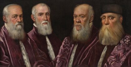 A group portrait of four Venetian senators