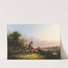 A Gypsy Camp at Sunset (1856) by William Shayer