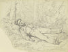 A hanged man lying in the forest