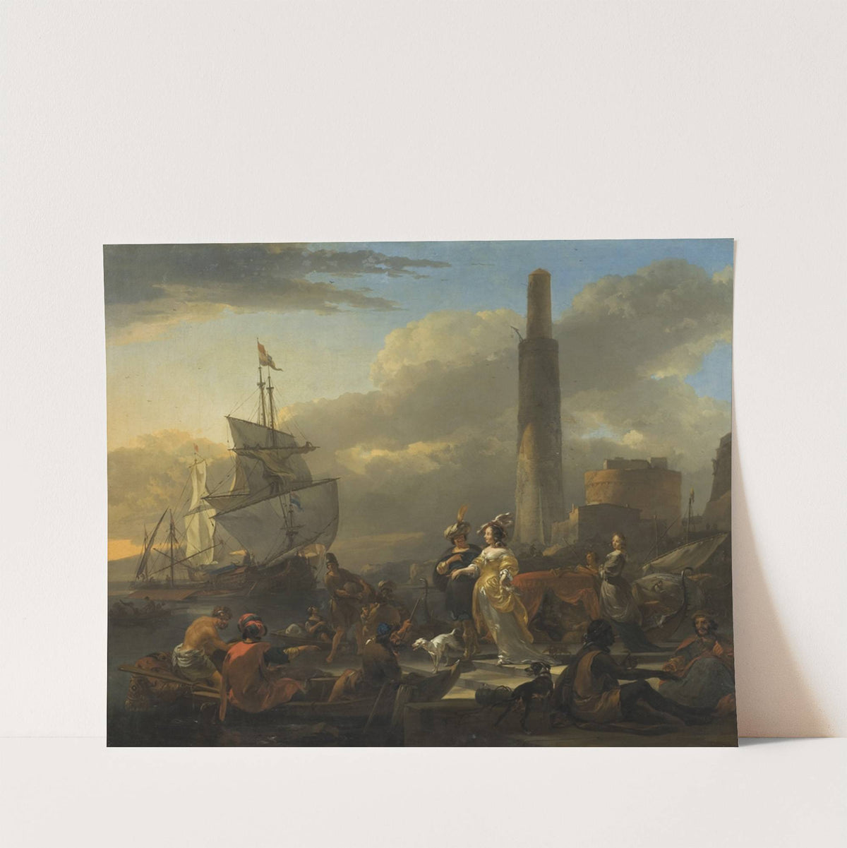 A Harbour Scene (ca 1665) by Nicolaes Pietersz. Berchem