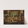 A Harem Scene With Soldiers Smoking And Odalisques Relaxing And Playing On a Swing In An Interior Courtyard by Giovanni Antonio Guardi