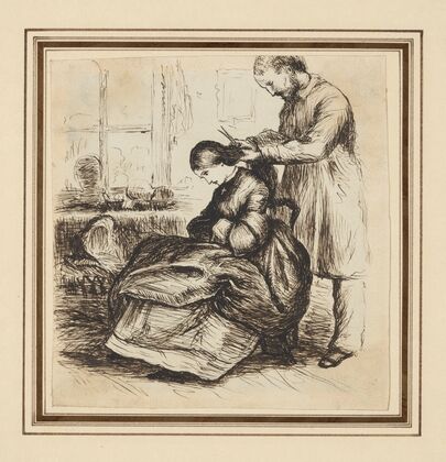 A head of hair for sale (1860)