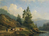 A Herd With Cattle In A Mountainous Landscape