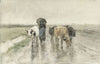 A Herdess with Cows on a Country Road in the Rain (1848 - 1888)